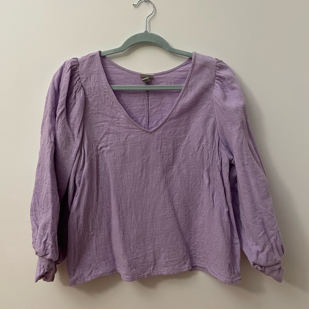 puff sleeve purple blouse - target a new day